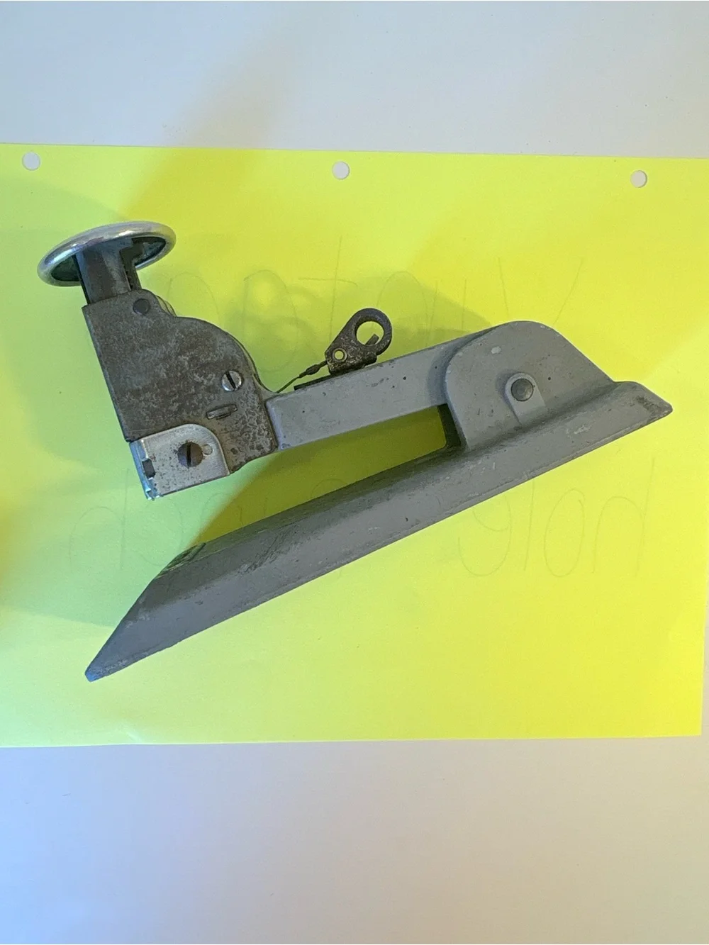 Vintage Heavy-Duty Desktop Stapler in Gray and Silver